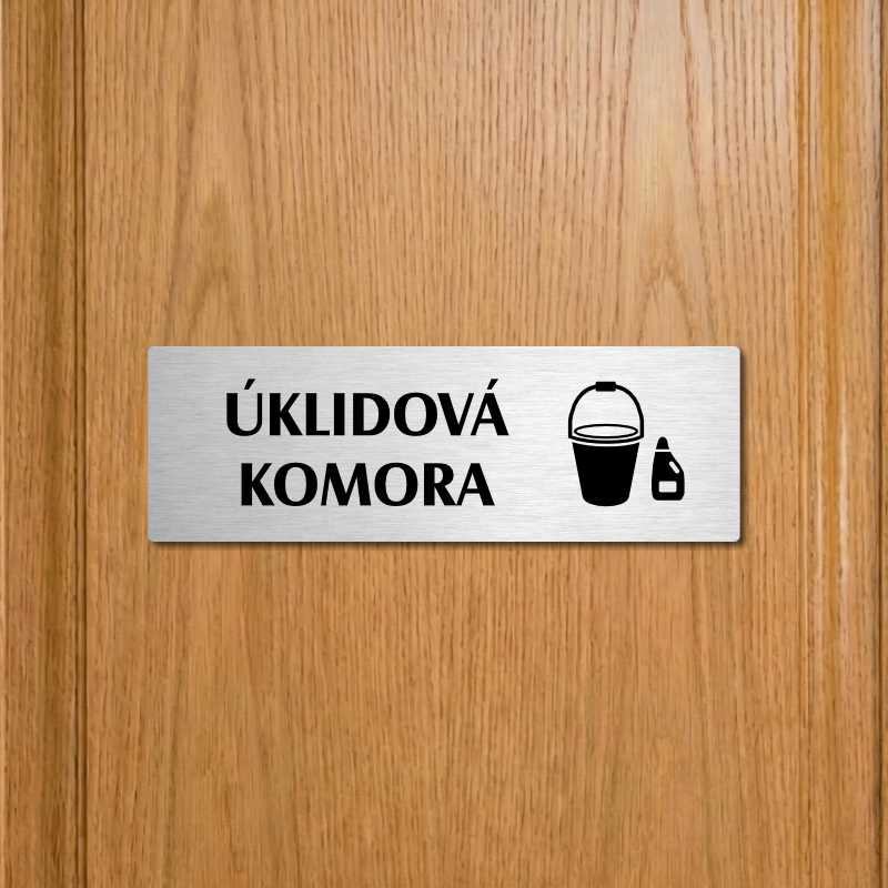 Úklidová komora, 200x66mm, zlatá popiska s imitacemi šroubků